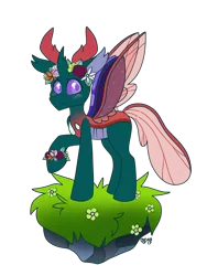 Size: 2400x3200 | Tagged: artist:spindlespice, changedling, changeling, derpibooru import, male, pharynx, prince pharynx, safe, simple background, solo, to change a changeling, transparent background, vector