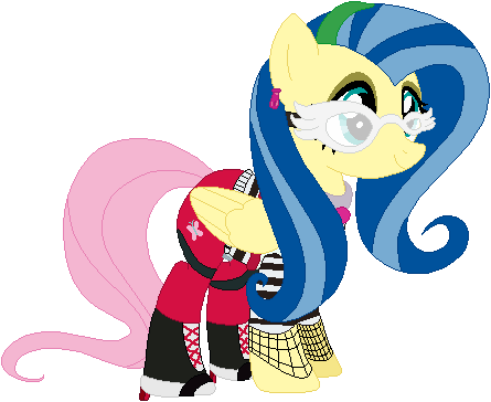 Size: 445x364 | Tagged: safe, artist:selenaede, artist:user15432, derpibooru import, fluttershy, pegasus, pony, zombie, base used, boots, crossover, ear piercing, earring, female, ghoulia yelps, glasses, jewelry, mare, mattel, monster high, piercing, shoes