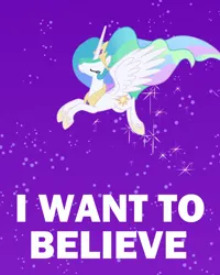 Size: 864x1080 | Tagged: derpibooru import, edit, edited screencap, i want to believe, parody, princess celestia, safe, screencap, text, the best night ever