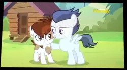 Size: 1094x610 | Tagged: safe, derpibooru import, screencap, pipsqueak, rumble, pegasus, pony, marks and recreation, colt, male