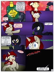 Size: 3000x4000 | Tagged: safe, artist:pananovich, derpibooru import, oc, oc:shadowmoon, oc:silver draw, unofficial characters only, pegasus, pony, unicorn, comic:b.d.s.m., chloroform, comic, dab, dialogue, digital art, perfume, shadraw