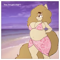 Size: 4000x4000 | Tagged: absurd resolution, anthro, artist:stunnerpone, belly, belly button, big belly, big breasts, breasts, clothes, derpibooru import, female, milf, oc, oc:hellen lockheart, outie belly button, pregnant, solo, solo female, suggestive, tight clothing, unofficial characters only