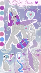 Size: 1500x2668 | Tagged: safe, artist:pegasus004, derpibooru import, oc, oc:ribbon heart, unofficial characters only, pegasus, pony, accessories, reference sheet