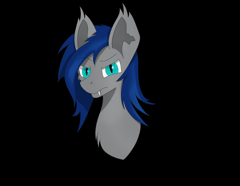 Size: 3300x2550 | Tagged: safe, artist:lunar froxy, derpibooru import, oc, oc:lunar frost, unofficial characters only, bat pony, black background, bust, male, scarred, simple background, solo, stallion, wounded warriors