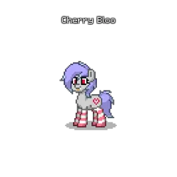 Size: 400x400 | Tagged: safe, derpibooru import, oc, oc:cherry bloo, unofficial characters only, pony, pony town, clothes, fetish, simple background, socks, solo, striped socks, transparent background