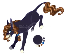 Size: 1250x938 | Tagged: artist:bijutsuyoukai, derpibooru import, magical lesbian spawn, male, mule, oc, oc:michelangelo, offspring, parent:matilda, parent:nightmare rarity, reference sheet, safe, simple background, solo, transparent background, unofficial characters only, watermark