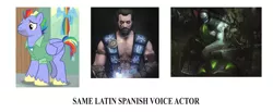 Size: 7300x3000 | Tagged: bow hothoof, derpibooru import, exploitable meme, latin america, latin american, league of legends, meme, mortal kombat, mortal kombat x, parental glideance, safe, same voice actor, sebastián llapur, spanish, sub-zero, urgot