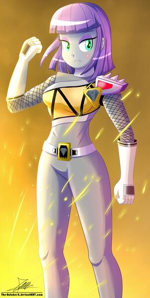 Size: 820x1630 | Tagged: safe, artist:the-butch-x, derpibooru import, maud pie, equestria girls, clothes, cosplay, costume, crossover, female, graphite ranger, kyoryu gray, kyoryuger, power rangers, power rangers dino charge, saban, signature, solo, super sentai, wrong cutie mark, zyuden sentai kyoryuger