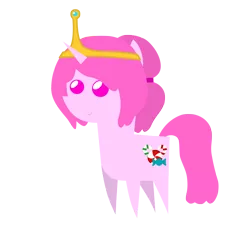 Size: 2610x2374 | Tagged: safe, artist:aborrozakale, derpibooru import, ponified, pony, unicorn, adventure time, female, high res, mare, pointy ponies, princess bubblegum, simple background, solo, transparent background