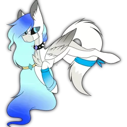 Size: 2048x2048 | Tagged: safe, artist:umiimou, derpibooru import, oc, oc:sapphire, unofficial characters only, pegasus, pony, choker, female, high res, mare, simple background, solo, spiked choker, transparent background