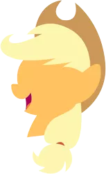 Size: 1525x2500 | Tagged: safe, artist:caliazian, derpibooru import, applejack, earth pony, pony, bust, cowboy hat, female, hat, lineless, mare, open mouth, portrait, simple, simple background, solo, transparent background