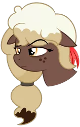 Size: 5938x9375 | Tagged: absurd resolution, artist:besttubahorse, bags under eyes, bloodshot eyes, bust, derpibooru import, freckles, oc, oc:sweet mocha, raised eyebrow, safe, simple background, tired, transparent background, unamused, unofficial characters only, vector