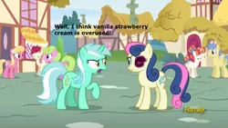 Size: 1366x768 | Tagged: abuse, abuse edit, black eye, bon abuse, bon bon, daisy, derpibooru import, edgy, edit, edited screencap, female, flower wishes, goldengrape, lily, lily valley, lyra heartstrings, mare, out of character, rainbow stars, roseluck, screencap, semi-grimdark, sir colton vines iii, sweetie drops, triple threat