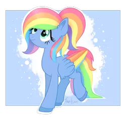 Size: 1993x1861 | Tagged: artist:tina-de-love, derpibooru import, oc, rainbow hair, safe, signature, simple background, solo, transparent background, unofficial characters only, unshorn fetlocks