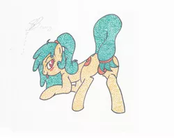 Size: 2220x1768 | Tagged: artist:thestipplebrony, derpibooru import, oc, oc:mango, pointillism, solo, stipple, suggestive, traditional art, unofficial characters only