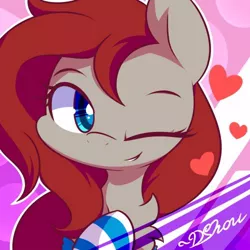 Size: 500x500 | Tagged: artist:dshou, clothes, cute, derpibooru import, flirty, looking at you, oc, oc:ponepony, one eye closed, safe, socks, striped socks, unofficial characters only, wink