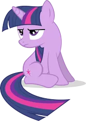 Size: 3798x5375 | Tagged: safe, artist:hornflakes, derpibooru import, twilight sparkle, pony, unicorn, a canterlot wedding, female, high res, mare, simple background, sitting, solo, transparent background, twilight is not amused, unamused, unicorn twilight, vector