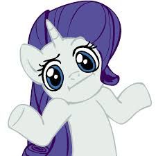 Size: 225x225 | Tagged: safe, derpibooru import, rarity, unicorn, looking at you, shrug, shrugpony, solo