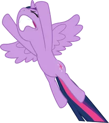 Size: 4719x5338 | Tagged: absurd resolution, .ai available, alicorn, artist:itv-canterlot, derpibooru import, eyes closed, female, flying, mare, safe, simple background, solo, .svg available, the saddle row review, transparent background, twilight sparkle, twilight sparkle (alicorn), vector