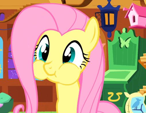 Size: 508x393 | Tagged: safe, derpibooru import, screencap, fluttershy, pegasus, pony, stare master, cropped, cute, female, holding breath, mare, puffy cheeks, shyabetes, solo