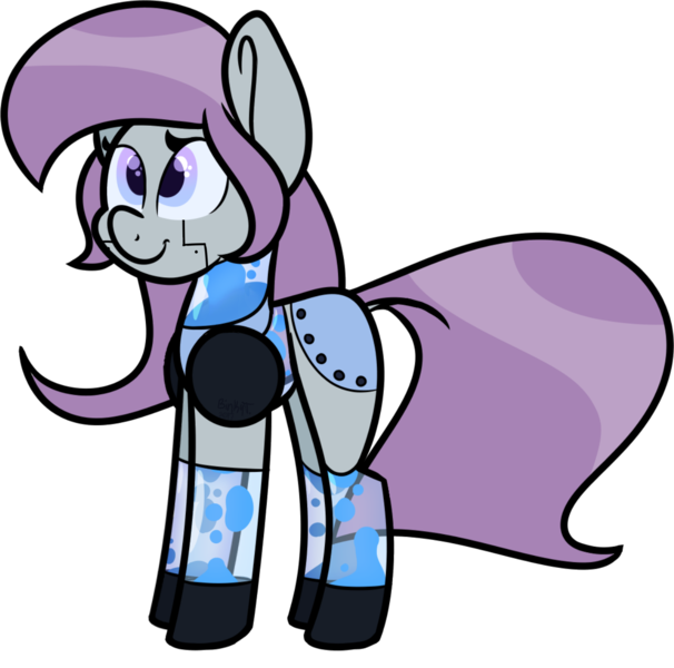 Size: 1332x1319 | Tagged: safe, artist:binkyt11, derpibooru import, oc, oc:k1-m3, ponified, unofficial characters only, pony, robot, robot pony, female, lava lamp, mare, ponified oc, simple background, solo, transparent background