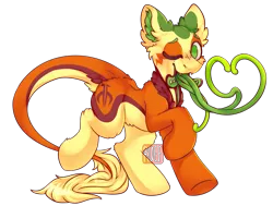 Size: 3887x2931 | Tagged: artist:ruef, cute, derpibooru import, male, monster pony, oc, oc:non toxic, original species, safe, solo, tatzlpony, tentacles, tentacle tongue, unofficial characters only