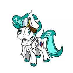 Size: 1024x1024 | Tagged: safe, artist:northwindsmlp, derpibooru import, oc, oc:north winds, unofficial characters only, pegasus, pony, clothes, goggles, male, scarf, simple background, solo, stallion, white background