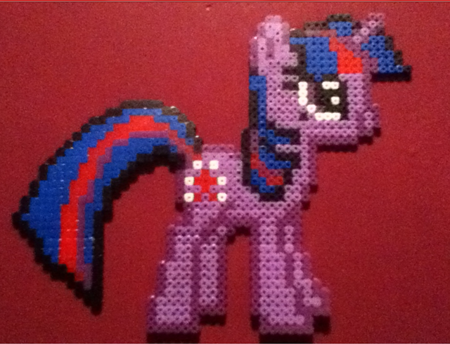 Size: 640x490 | Tagged: safe, artist:choccymilkshake, derpibooru import, twilight sparkle, pony, unicorn, bead sprite, irl, photo, solo