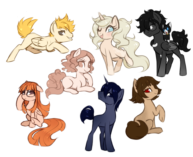 Size: 1024x831 | Tagged: safe, artist:xnightmelody, derpibooru import, ponified, cat, earth pony, pegasus, pony, unicorn, female, glasses, kitagawa yusuke, kurusu akira, mare, morgana, niijima makoto, okumura haru, one eye closed, persona, persona 5, prone, sakamoto ryuji, sakura futaba, simple background, sitting, takamaki ann, tongue out, transparent background, underhoof, wink