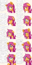 Size: 2000x4000 | Tagged: safe, artist:jake heritagu, derpibooru import, scootaloo, pony, comic:ask motherly scootaloo, comic, crying, feels, hairpin, motherly scootaloo, sobbing, sweatshirt