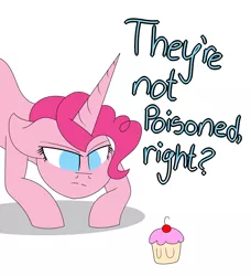 Size: 1280x1403 | Tagged: safe, artist:tomboygirl45, derpibooru import, pinkie pie, alicorn, pony, princessponk, alicornified, ask, cupcake, food, pinkiecorn, race swap, solo, tumblr, xk-class end-of-the-world scenario