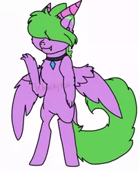 Size: 576x720 | Tagged: safe, artist:gale-hardy, derpibooru import, oc, oc:ivy, unofficial characters only, dracony, hybrid, pony, female, interspecies offspring, next generation, offspring, parent:scootaloo, parent:spike, parents:scootaspike, rearing, simple background, solo, white background
