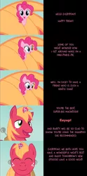 Size: 2000x4022 | Tagged: safe, artist:mlp-silver-quill, derpibooru import, big macintosh, pinkie pie, earth pony, pony, comic:pinkie pie says goodnight, absurd resolution, comic, duo, female, humor, male, mane, mare, micro, miniature pony, size difference, stallion