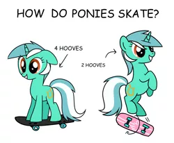 Size: 2284x1880 | Tagged: safe, artist:php69, derpibooru import, lyra heartstrings, pony, unicorn, female, mare, middle finger, simple background, skateboard, skateboarding, smiling, solo, vulgar