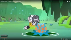 Size: 1920x1080 | Tagged: a health of information, derpibooru import, everfree forest, promo, safe, screencap, solo, swamp, swamp fever plant, water, wet mane, youtube, youtube link, zebra, zecora