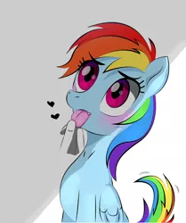 Size: 550x659 | Tagged: dead source, suggestive, artist:tsudashie, derpibooru import, rainbow dash, human, pegasus, pony, blushing, bust, cute, dashabetes, disembodied hand, female, hand, heart, image, looking up, mare, png, solo focus, tongue holding, tongue out