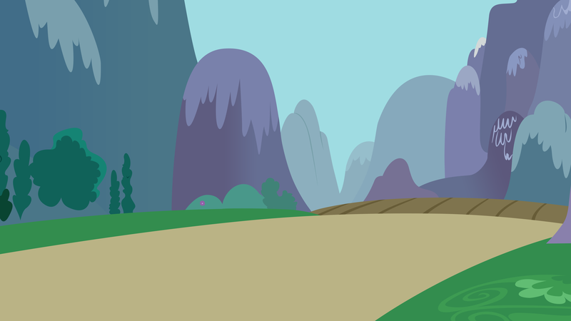 Size: 8000x4500 | Tagged: absurd resolution, artist:craftybrony, background, derpibooru import, dirt road, flower, grass, mountain, road, safe, scenery, swarm of the century, tree, vector