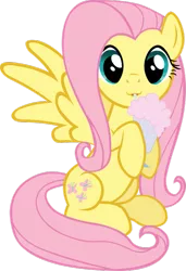 Size: 547x800 | Tagged: artist needed, safe, derpibooru import, fluttershy, pegasus, pony, cute, female, mare, milkshake, shyabetes, simple background, transparent background