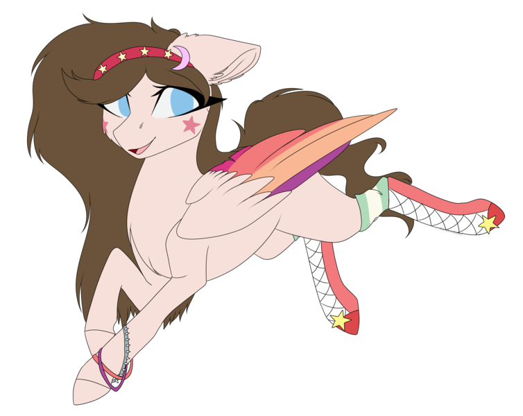 Size: 3769x3001 | Tagged: safe, artist:crazllana, derpibooru import, oc, oc:venuz diaz, unofficial characters only, pegasus, pony, colored wings, female, high res, mare, multicolored wings, simple background, solo, transparent background