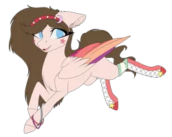 Size: 3769x3001 | Tagged: safe, artist:crazllana, derpibooru import, oc, oc:venuz diaz, unofficial characters only, pegasus, pony, colored wings, female, high res, mare, multicolored wings, simple background, solo, transparent background