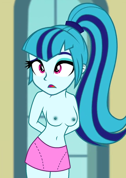 Size: 470x660 | Tagged: questionable, derpibooru import, edit, edited screencap, editor:ah96, screencap, sonata dusk, equestria girls, rainbow rocks, belly button, breasts, clothes, cropped, female, nipples, nudity, partial nudity, partial nudity edit, skirt, solo, solo female, topless