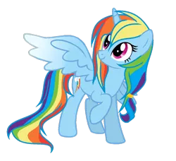 Size: 1024x934 | Tagged: alicorn, alicornified, alternate hairstyle, artist:missxrona, base used, derpibooru import, female, mare, princess, princess rainbow dash, race swap, rainbowcorn, rainbow dash, safe