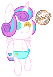 Size: 1995x2878 | Tagged: safe, artist:little903, derpibooru import, princess flurry heart, alicorn, pony, :v, button eyes, diaper, female, limited edition, plushie, simple background, solo, transparent background, vector