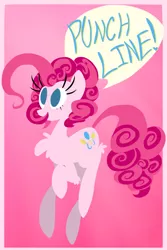 Size: 640x960 | Tagged: safe, artist:miss-zi-zi, derpibooru import, pinkie pie, pony, punch line, solo