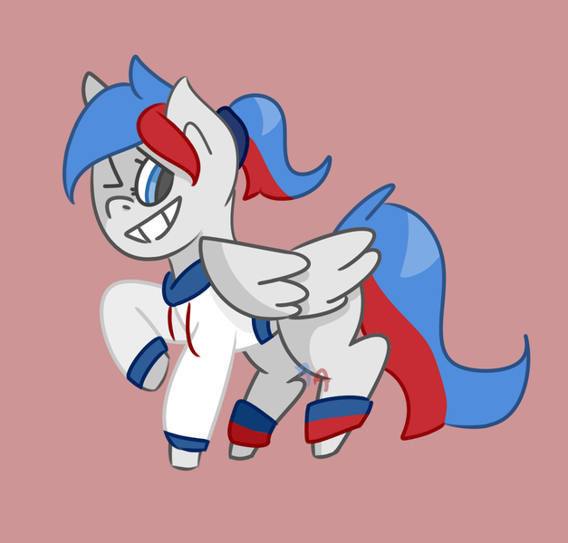 Size: 1143x1093 | Tagged: safe, artist:officialawkwardalien, derpibooru import, oc, oc:crystal pepsi, unofficial characters only, pegasus, pony, clothes, female, hoodie