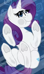 Size: 480x800 | Tagged: safe, artist:jen-neigh, derpibooru import, rarity, pony, unicorn, against glass, cute, female, glass, head turn, looking at you, mare, phone wallpaper, raribetes, solo, underhoof, wallpaper