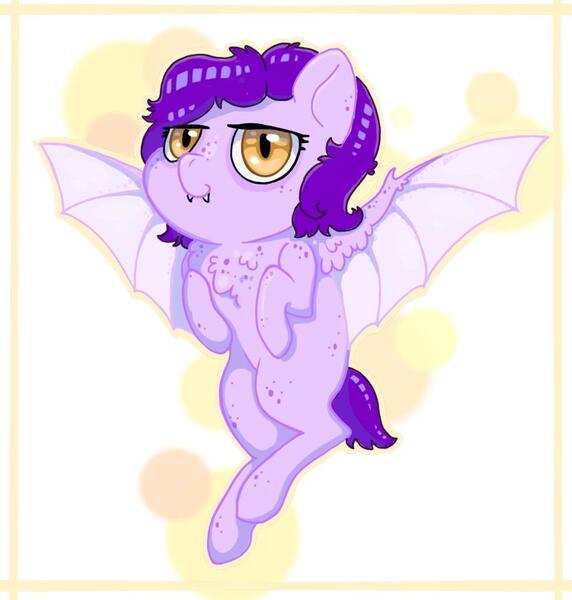 Size: 873x915 | Tagged: safe, artist:anonymous-potayto, derpibooru import, oc, unofficial characters only, bat pony, chibi, female, mare, solo