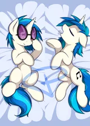 Size: 800x1120 | Tagged: safe, artist:theparagon, derpibooru import, vinyl scratch, pony, unicorn, body pillow, body pillow design, female, looking at you, mare, obtrusive watermark, sleeping, smiling, solo, watermark