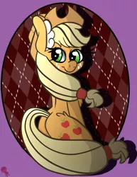 Size: 2896x3760 | Tagged: apple, applejack, artist:cottonbreeze, derpibooru import, fanart, food, safe, solo