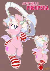 Size: 2894x4093 | Tagged: artist:patoriotto, belly button, clothes, derpibooru import, oc, oc:preopera, safe, socks, solo, striped socks, unofficial characters only